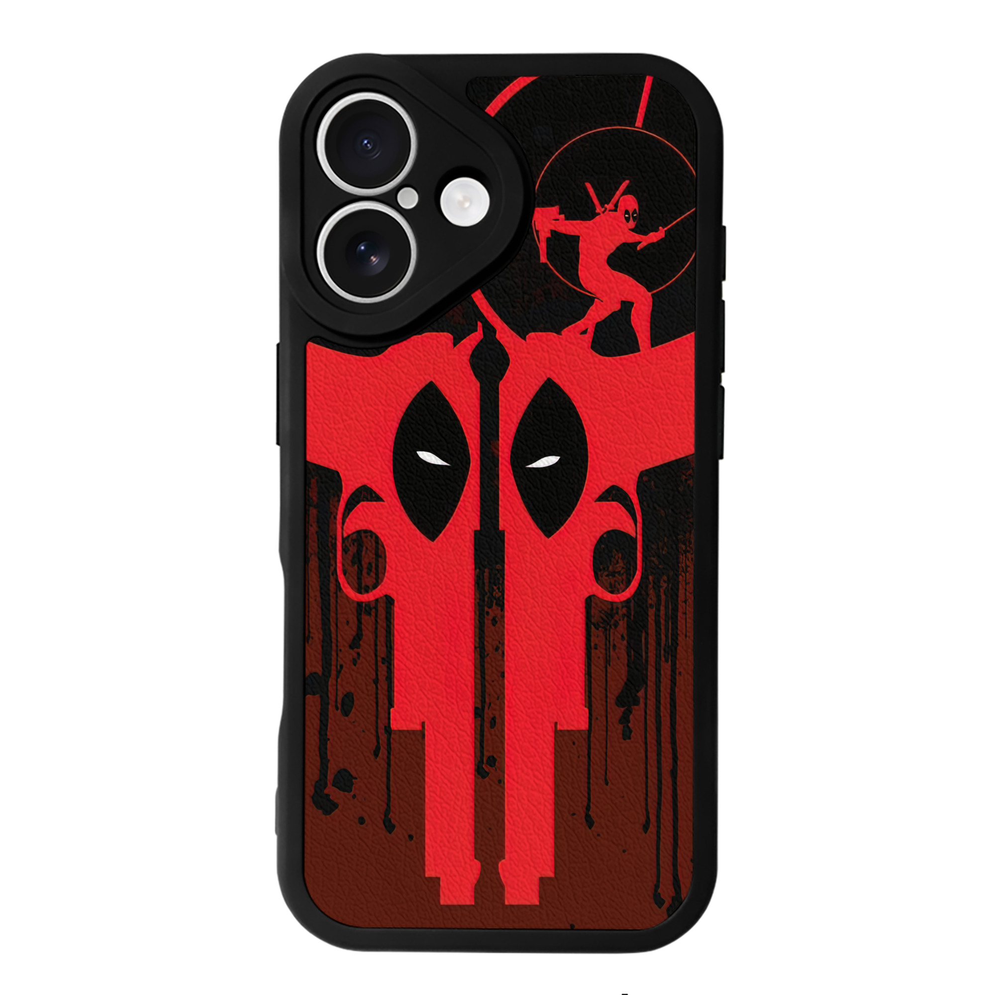 （画像用） Deadpool デッドプール 【iPhone 16シリーズ対応】シリコンスマホケース（レザー調） 材質：シリコン